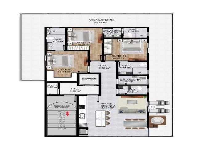#295 - Apartamento para Venda em Tijucas - SC - 3